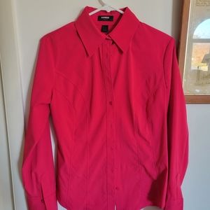 Women's express pink button down dress shirt